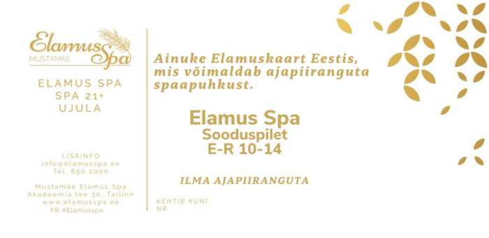 Elamus Spa sooduspilet E-R hommik